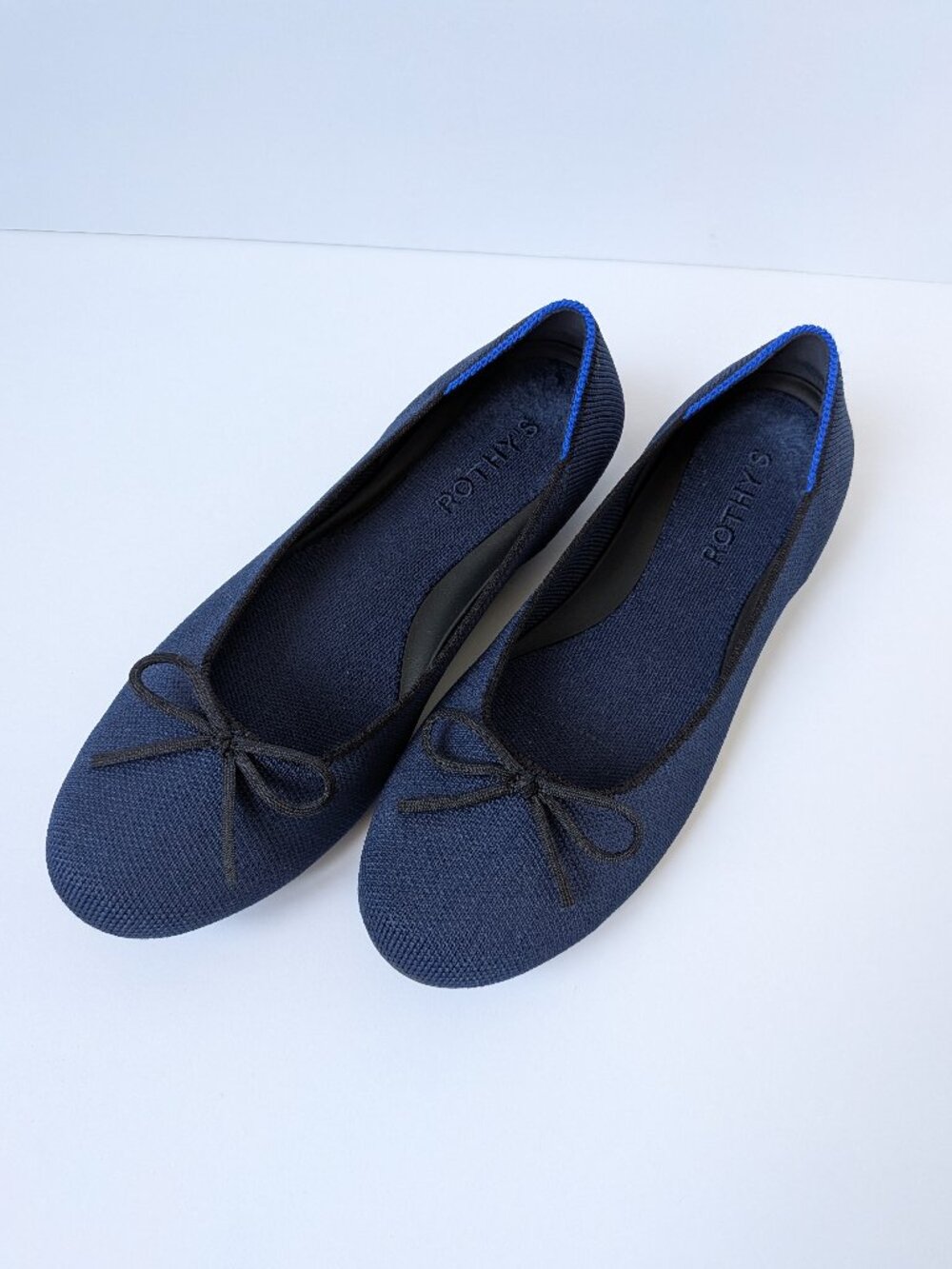 Rothy's Ballet Flat in Dark Navy, size 8